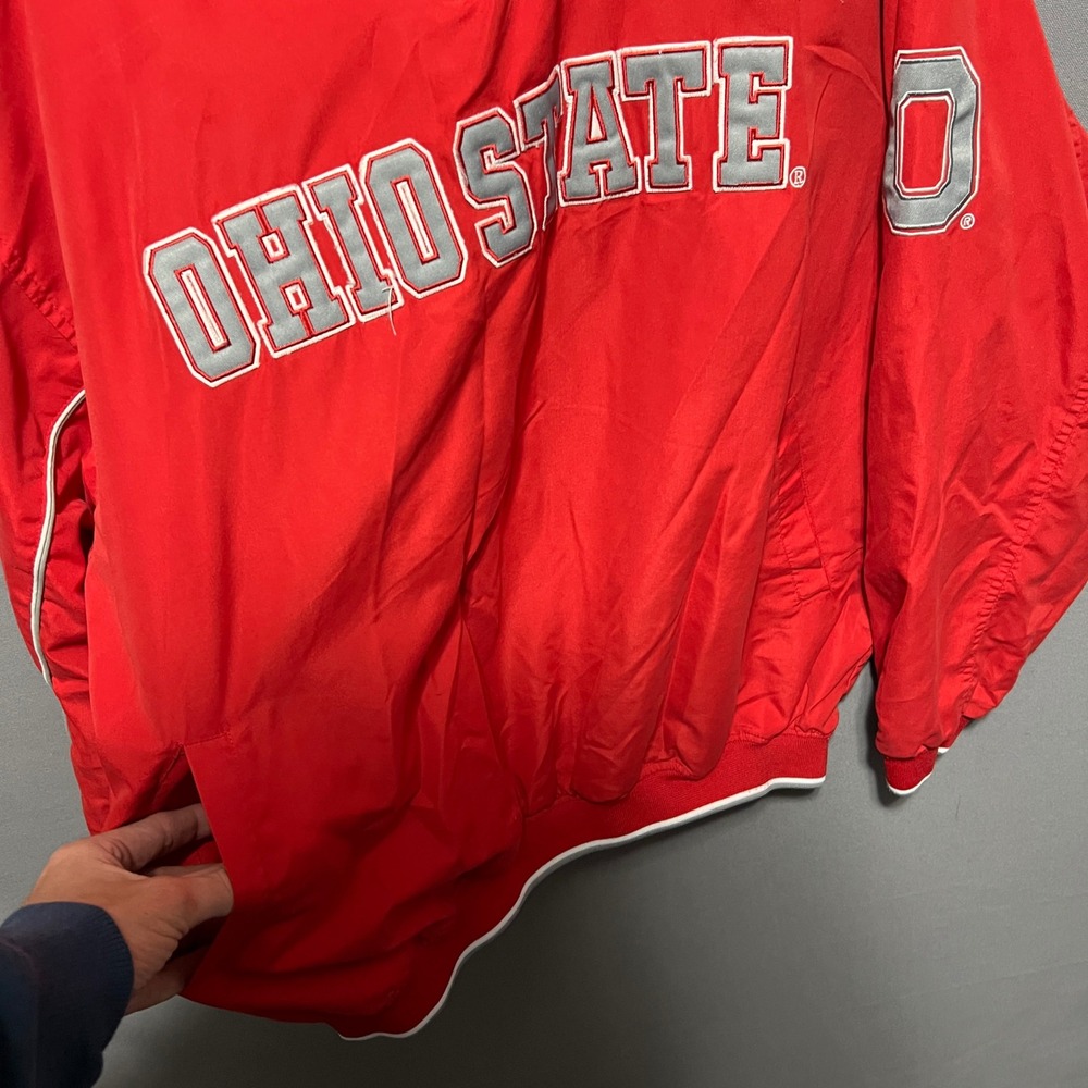 Ohio State Buckeyes Official Team Shop V-Neck Windshirt Pullover Red Mens XL - Picture 7 of 7